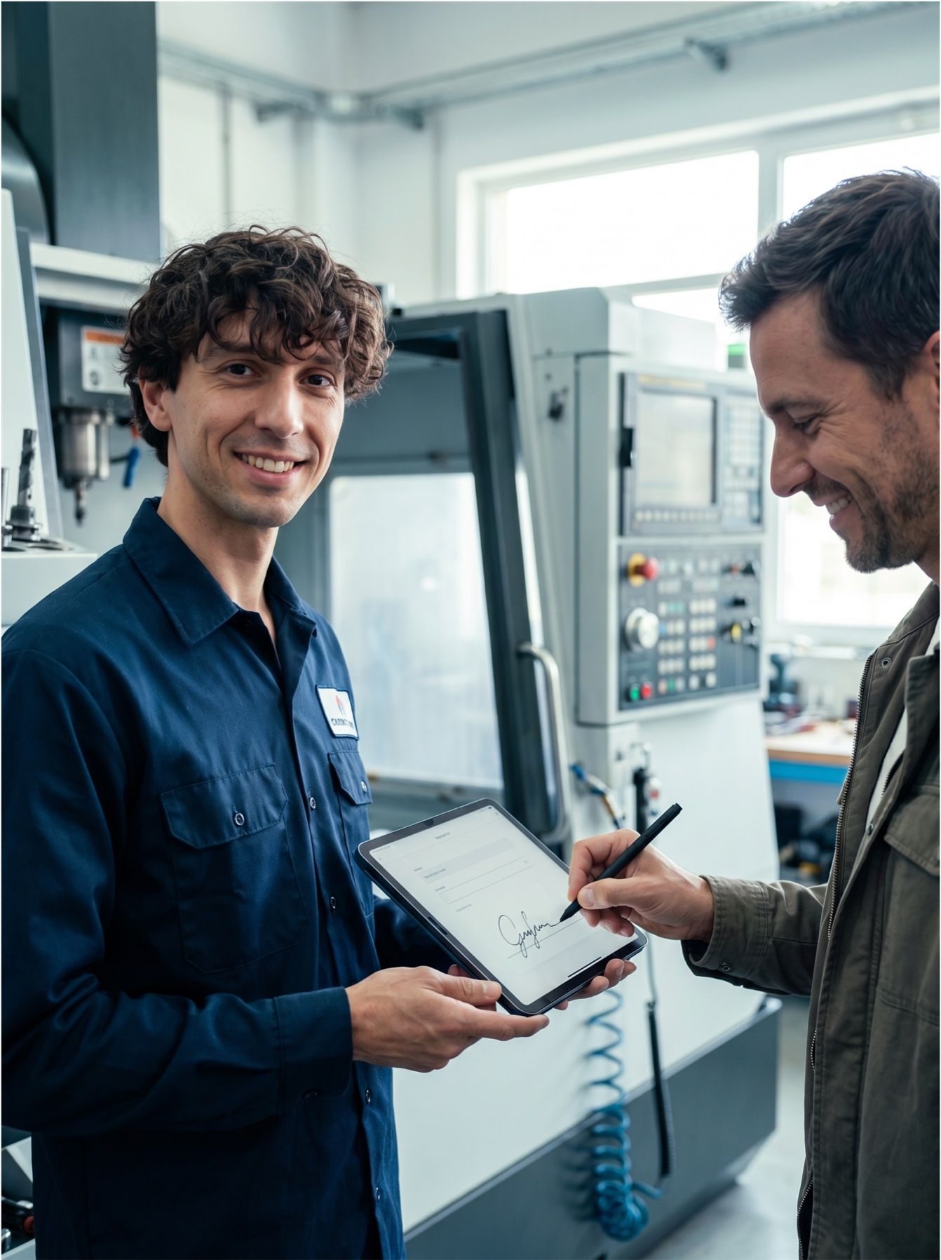 Digital signature during on-site handover