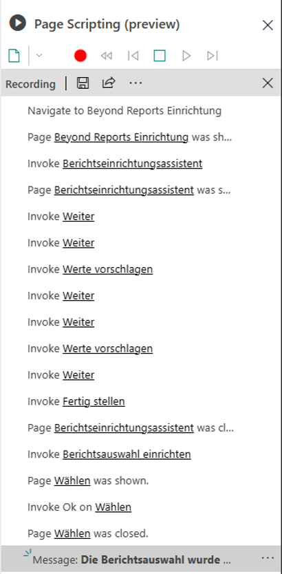 Erfasstes Page Script Beispiel