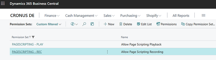 Permission Sets in Business Central
