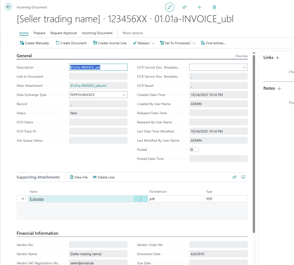 After loading the xml file, our extension generates the pdf file for better visualization