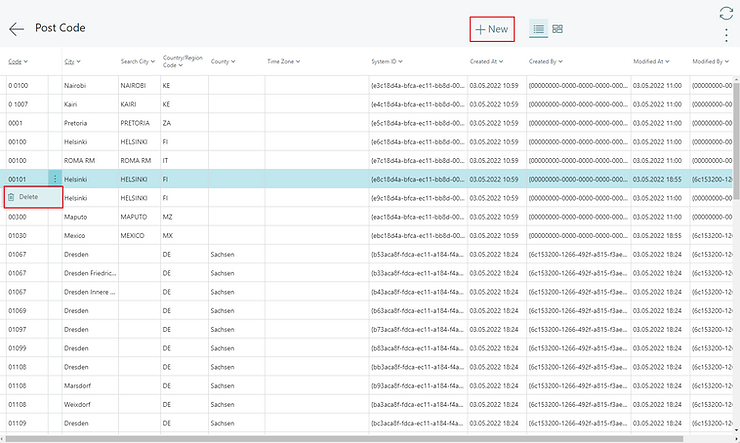 Insert records using tablet client