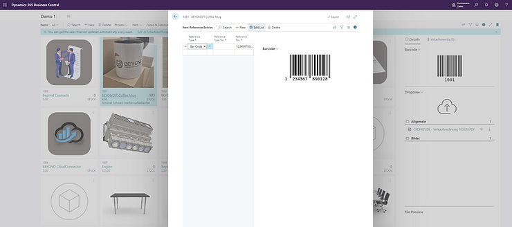Barcode preview result