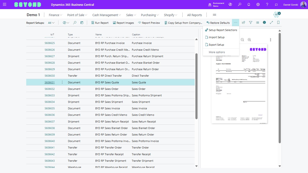 37 Reports to be customized