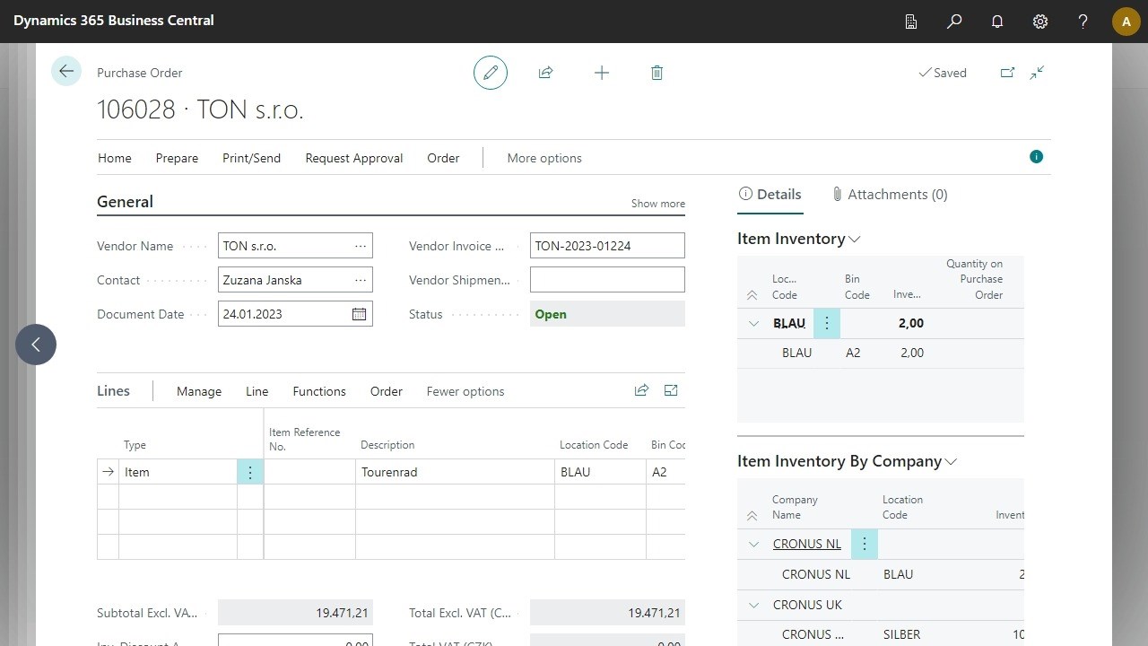 Inventory Details factbox on service item worksheet